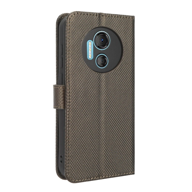 For Doogee X97 / X97 Pro Diamond Texture Leather Phone Case(Brown) - Doogee Cases by PMC TechLife | Online Shopping South Africa | PMC TechLife | Buy Now Pay Later Mobicred