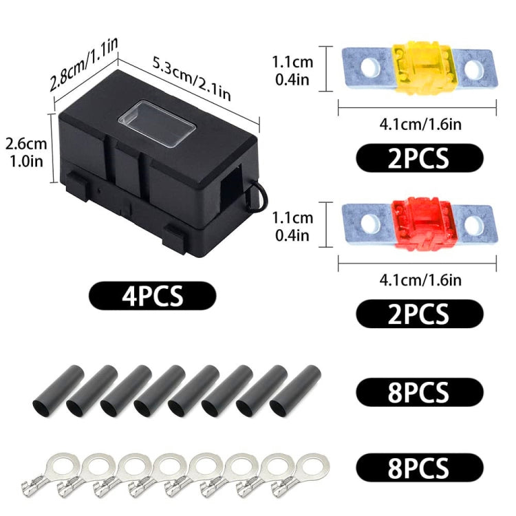 4 in 1 ANS-H Car Fuse Holder Fuse Box, Current:80A - Fuse by PMC TechLife | Online Shopping South Africa | PMC TechLife | Buy Now Pay Later Mobicred