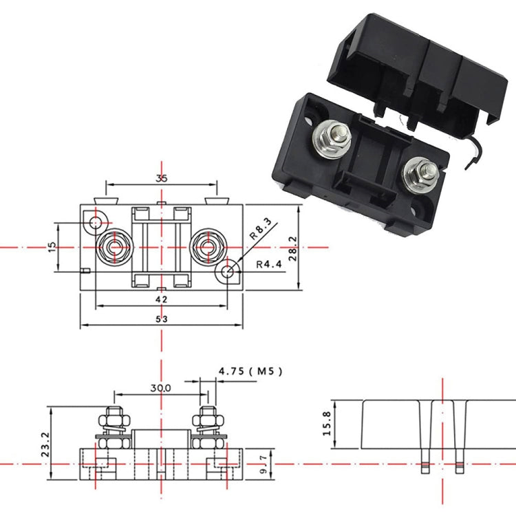 4 in 1 ANS-H Car Fuse Holder Fuse Box, Current:120A - Fuse by PMC TechLife | Online Shopping South Africa | PMC TechLife | Buy Now Pay Later Mobicred