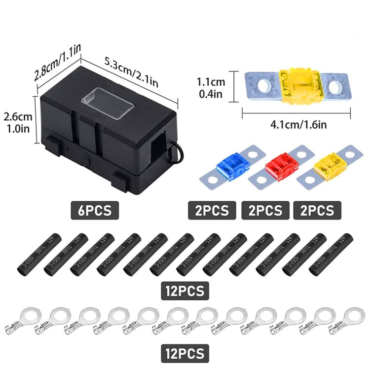 6 in 1 ANS Car Fuse Holder Fuse Box, Current:40A & 50A & 60A - Fuse by PMC TechLife | Online Shopping South Africa | PMC TechLife | Buy Now Pay Later Mobicred