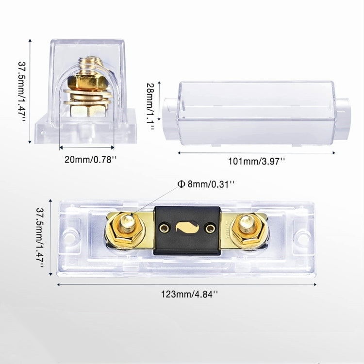 2 in 1 ANL Car Fuse Holder Electrical Protection Insulating Cover, Current:50A - Fuse by PMC TechLife | Online Shopping South Africa | PMC TechLife | Buy Now Pay Later Mobicred