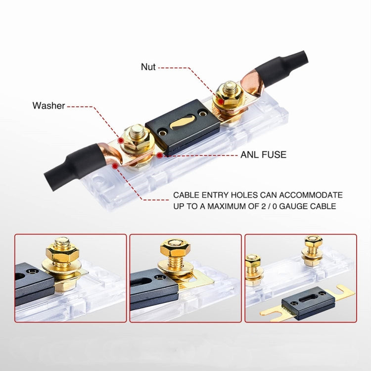 2 in 1 ANL Car Fuse Holder Electrical Protection Insulating Cover, Current:50A - Fuse by PMC TechLife | Online Shopping South Africa | PMC TechLife | Buy Now Pay Later Mobicred