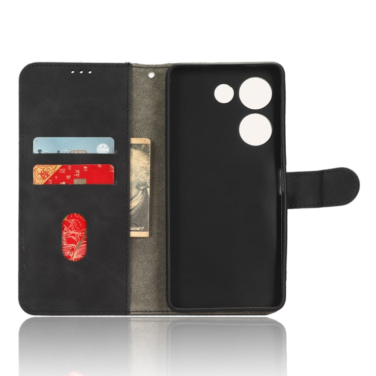 For TECNO Camon 20 Pro Skin Feel Magnetic Flip Leather Phone Case(Black) - Tecno Cases by PMC TechLife | Online Shopping South Africa | PMC TechLife | Buy Now Pay Later Mobicred