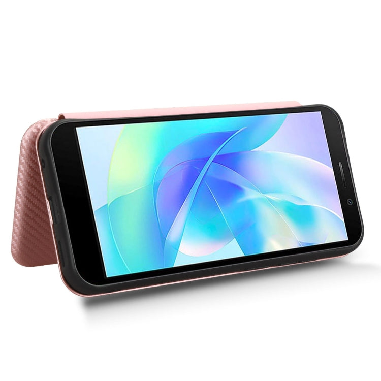 For DOOGEE X97 / X97 Pro Carbon Fiber Texture Flip Leather Phone Case(Pink) - Doogee Cases by PMC TechLife | Online Shopping South Africa | PMC TechLife | Buy Now Pay Later Mobicred