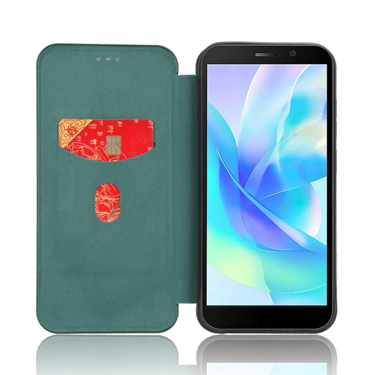 For DOOGEE X97 / X97 Pro Carbon Fiber Texture Flip Leather Phone Case(Green) - Doogee Cases by PMC TechLife | Online Shopping South Africa | PMC TechLife | Buy Now Pay Later Mobicred