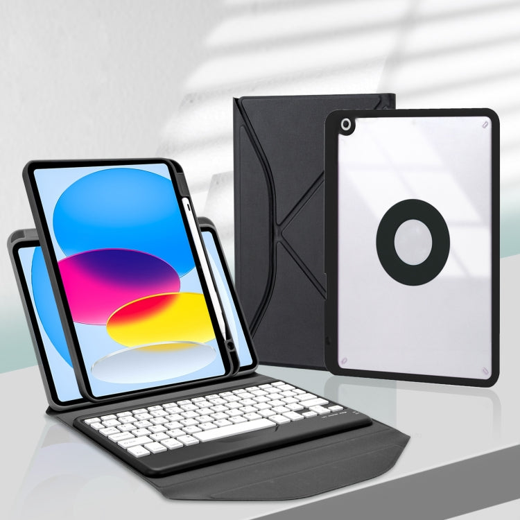 Z10B For iPad 10th Gen 10.9 2022 / 11 2025 Pen Slot Bluetooth Keyboard Leather Tablet Case(Black) - Universal by PMC TechLife | Online Shopping South Africa | PMC TechLife | Buy Now Pay Later Mobicred