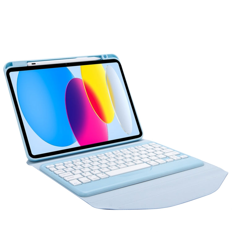Z10B For iPad 10th Gen 10.9 2022 Pen Slot Bluetooth Keyboard Leather Tablet Case(Blue) - Universal by PMC TechLife | Online Shopping South Africa | PMC TechLife