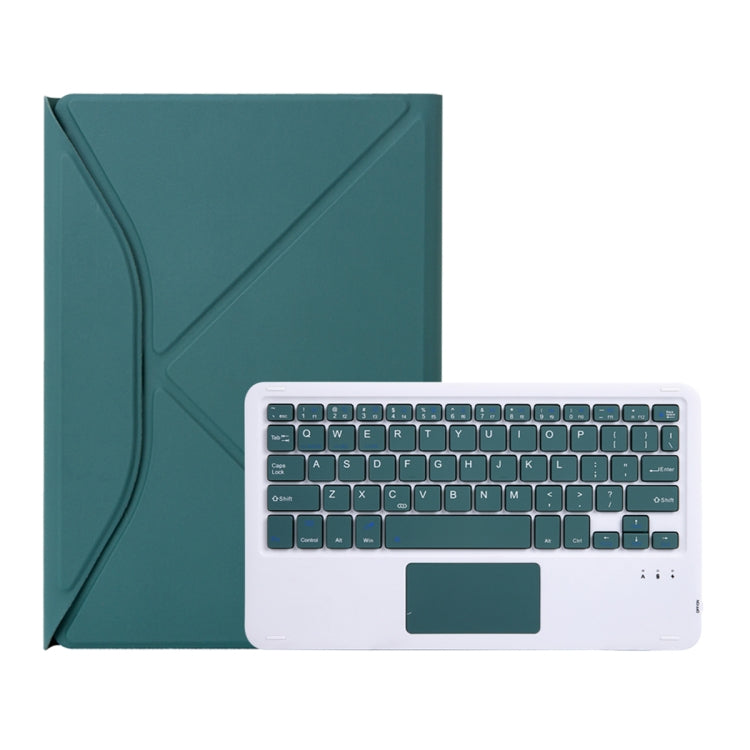 Z10B-A For iPad 10th Gen 10.9 2022 Pen Slot Touchpad Bluetooth Keyboard Leather Tablet Case(Green) - Universal by PMC TechLife | Online Shopping South Africa | PMC TechLife