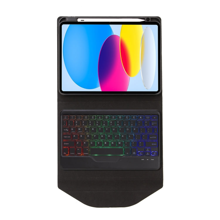 Z10BS For iPad 10th Gen 10.9 2022 Pen Slot Backlight Bluetooth Keyboard Leather Tablet Case(Black) - Universal by PMC TechLife | Online Shopping South Africa | PMC TechLife