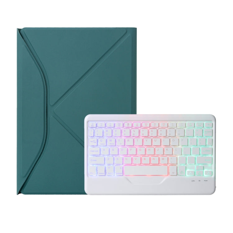 Z10BS For iPad 10th Gen 10.9 2022 Pen Slot Backlight Bluetooth Keyboard Leather Tablet Case(Green) - Universal by PMC TechLife | Online Shopping South Africa | PMC TechLife