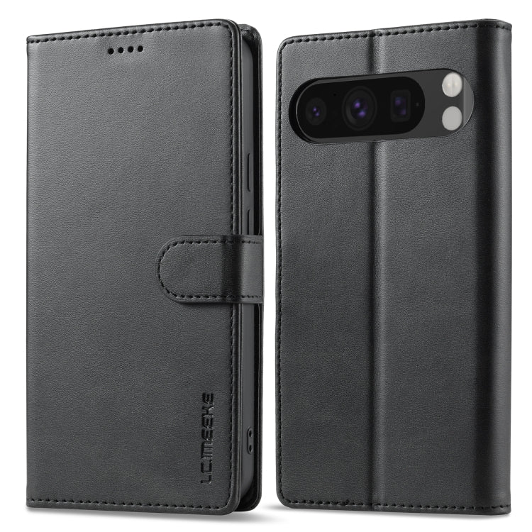 For Google Pixel 9 Pro XL LC.IMEEKE Calf Texture Flip Leather Phone Case(Black) - free shipping - PMC TechLife - Order now!