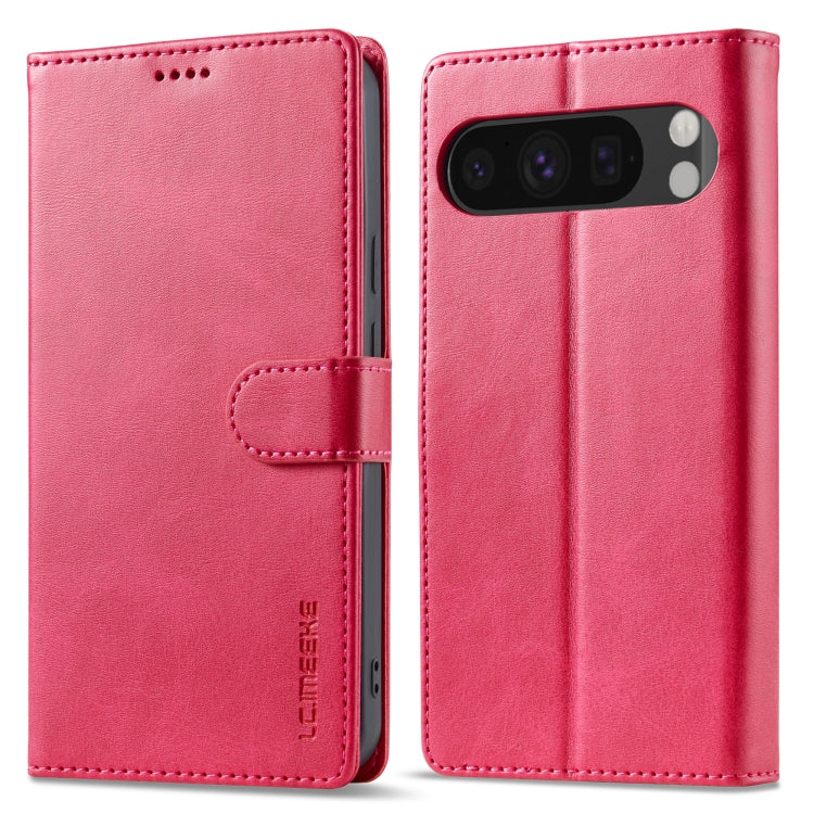 For Google Pixel 9 Pro XL LC.IMEEKE Calf Texture Flip Leather Phone Case(Red) - free shipping - PMC TechLife - Order now!