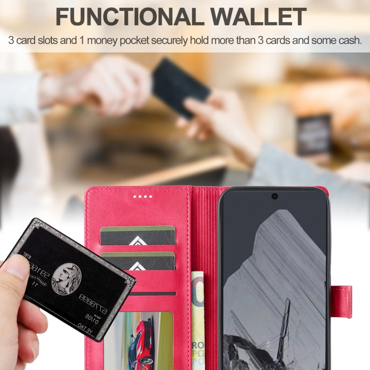 For Google Pixel 9 / 9 Pro LC.IMEEKE Calf Texture Flip Leather Phone Case(Red) - free shipping - PMC TechLife - Order now!