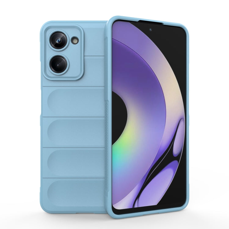 For Realme 10 Pro 5G Magic Shield TPU + Flannel Phone Case(Light Blue) - Realme Cases by PMC TechLife | Online Shopping South Africa | PMC TechLife | Buy Now Pay Later Mobicred