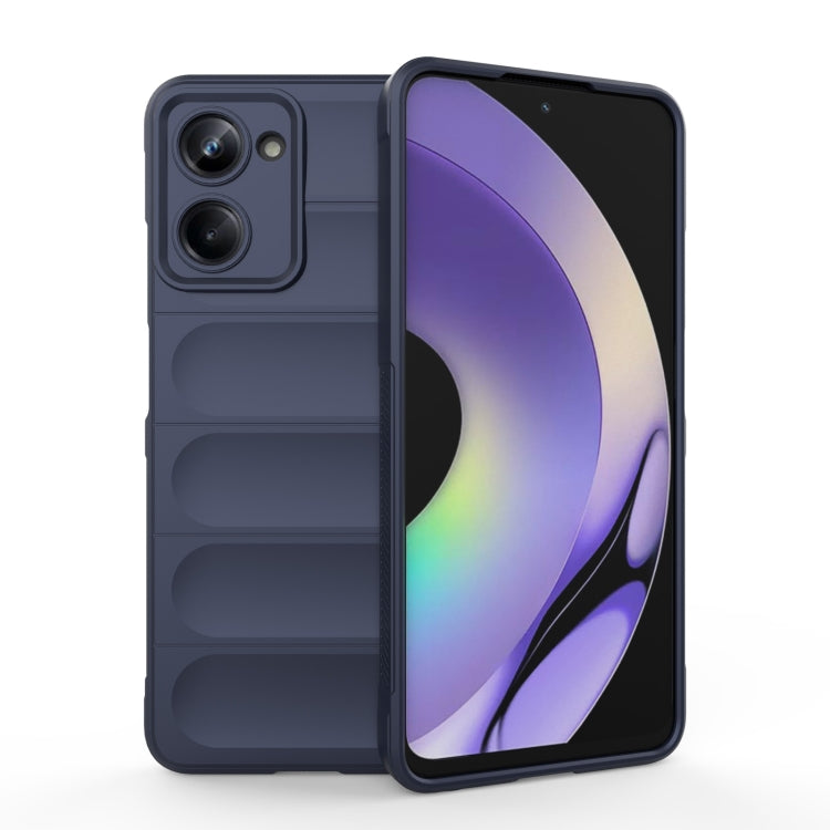 For Realme 10 Pro 5G Magic Shield TPU + Flannel Phone Case(Dark Blue) - Realme Cases by PMC TechLife | Online Shopping South Africa | PMC TechLife | Buy Now Pay Later Mobicred