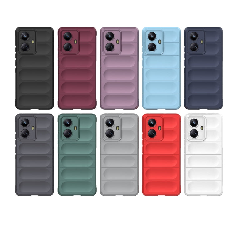 For Realme 10 Pro+ 5G Magic Shield TPU + Flannel Phone Case(Red) - Realme Cases by PMC TechLife | Online Shopping South Africa | PMC TechLife