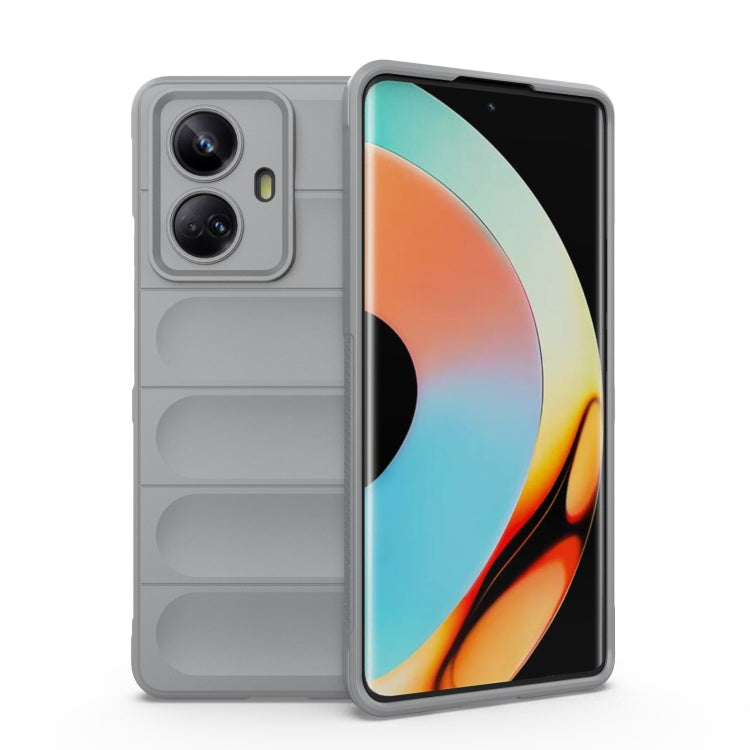 For Realme 10 Pro+ 5G Magic Shield TPU + Flannel Phone Case(Grey) - free shipping - PMC TechLife - Order now!