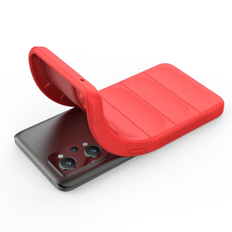 For Realme GT2 Magic Shield TPU + Flannel Phone Case(Red) - Realme Cases by PMC TechLife | Online Shopping South Africa | PMC TechLife | Buy Now Pay Later Mobicred