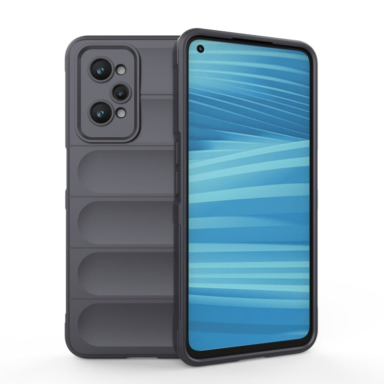 For Realme GT2 Magic Shield TPU + Flannel Phone Case(Dark Grey) - Realme Cases by PMC TechLife | Online Shopping South Africa | PMC TechLife | Buy Now Pay Later Mobicred