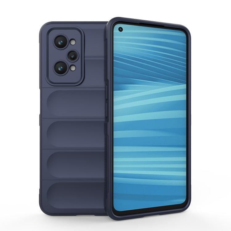 For Realme GT2 Magic Shield TPU + Flannel Phone Case(Dark Blue) - Realme Cases by PMC TechLife | Online Shopping South Africa | PMC TechLife | Buy Now Pay Later Mobicred