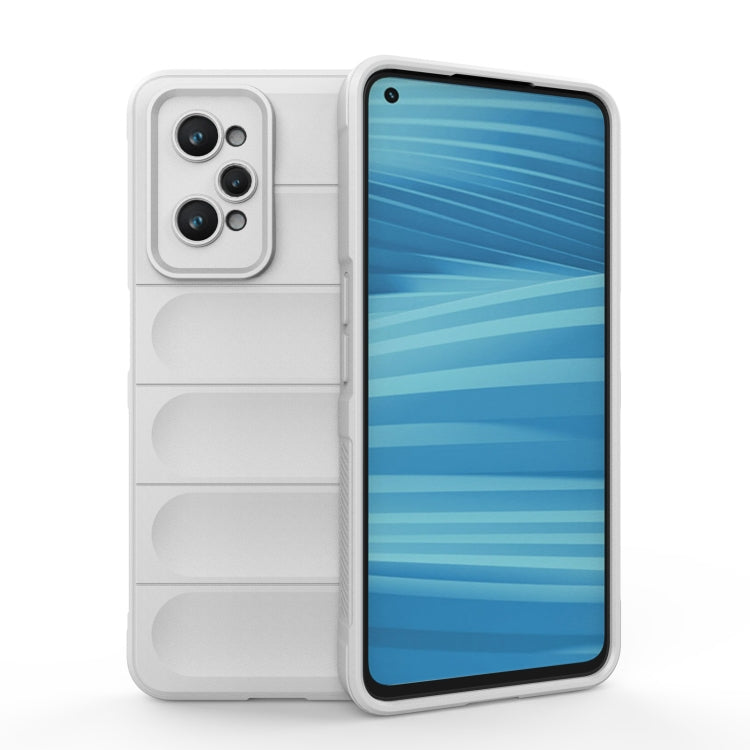 For Realme GT2 Magic Shield TPU + Flannel Phone Case(White) - Realme Cases by PMC TechLife | Online Shopping South Africa | PMC TechLife | Buy Now Pay Later Mobicred