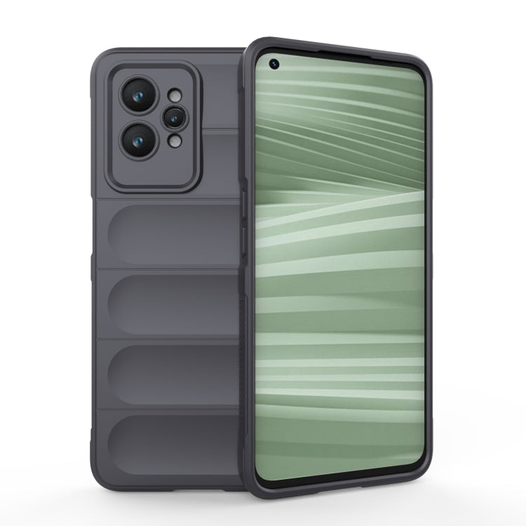 For Realme GT2 Pro Magic Shield TPU + Flannel Phone Case(Dark Grey) - Realme Cases by PMC TechLife | Online Shopping South Africa | PMC TechLife | Buy Now Pay Later Mobicred