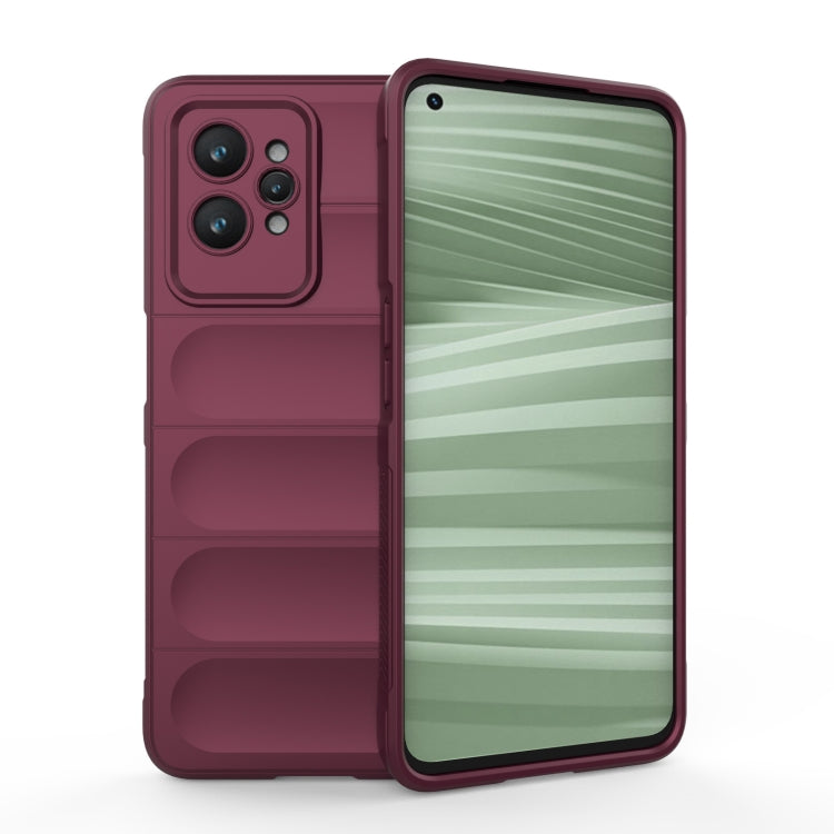 For Realme GT2 Pro Magic Shield TPU + Flannel Phone Case(Wine Red) - Realme Cases by PMC TechLife | Online Shopping South Africa | PMC TechLife | Buy Now Pay Later Mobicred