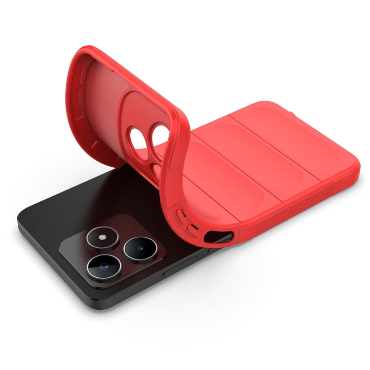 For Realme C53 4G Magic Shield TPU + Flannel Phone Case(Red) - Realme Cases by PMC TechLife | Online Shopping South Africa | PMC TechLife | Buy Now Pay Later Mobicred