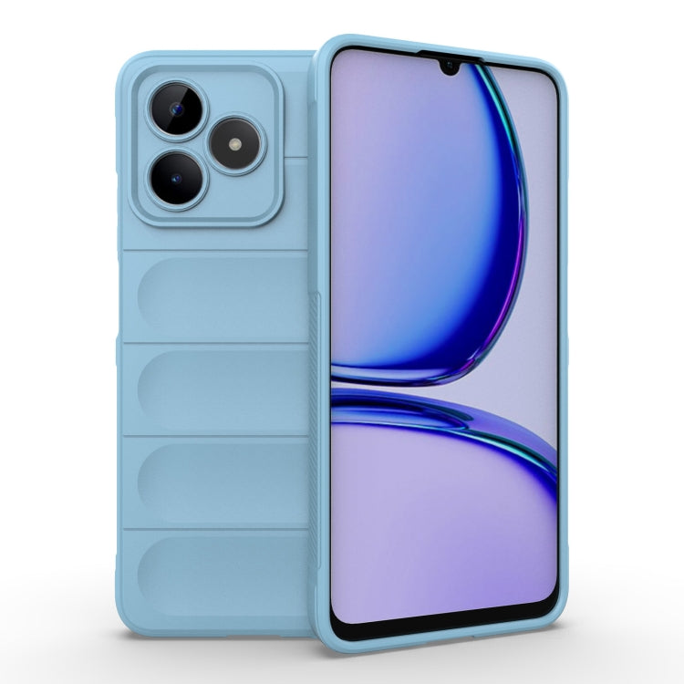 For Realme C53 4G Magic Shield TPU + Flannel Phone Case(Light Blue) - Realme Cases by PMC TechLife | Online Shopping South Africa | PMC TechLife | Buy Now Pay Later Mobicred