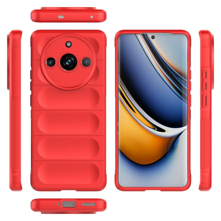 For Realme 11 Pro 5G/11 Pro+ 5G Magic Shield TPU + Flannel Phone Case(Dark Grey) - Realme Cases by PMC TechLife | Online Shopping South Africa | PMC TechLife | Buy Now Pay Later Mobicred