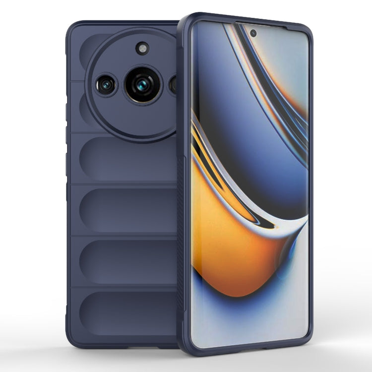 For Realme 11 Pro 5G/11 Pro+ 5G Magic Shield TPU + Flannel Phone Case(Dark Blue) - Realme Cases by PMC TechLife | Online Shopping South Africa | PMC TechLife | Buy Now Pay Later Mobicred