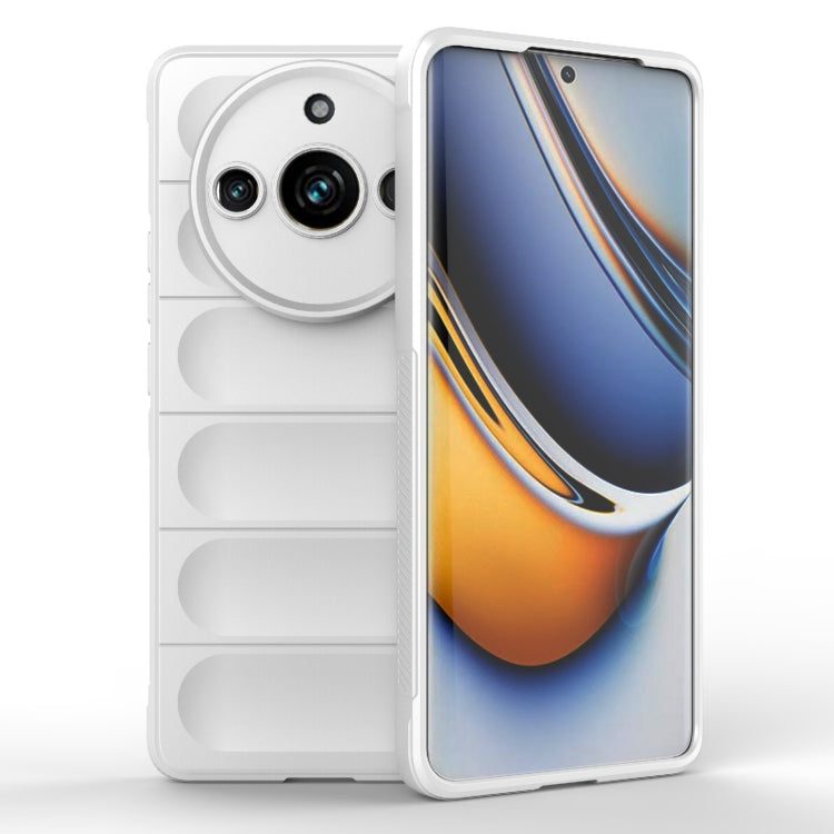 For Realme 11 Pro 5G/11 Pro+ 5G Magic Shield TPU + Flannel Phone Case(White) - Realme Cases by PMC TechLife | Online Shopping South Africa | PMC TechLife | Buy Now Pay Later Mobicred