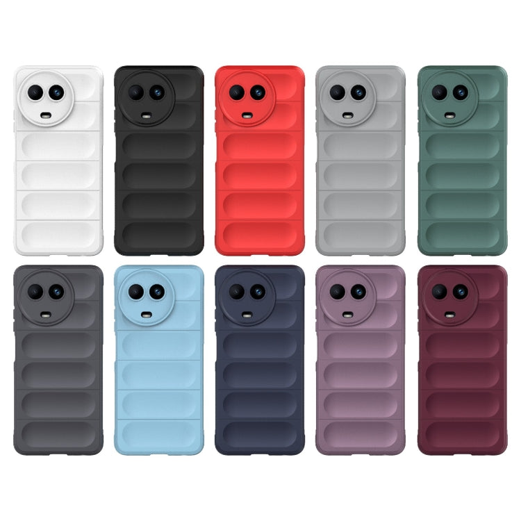 For Realme 11 5G Global Magic Shield TPU + Flannel Phone Case(Purple) - Realme Cases by PMC TechLife | Online Shopping South Africa | PMC TechLife | Buy Now Pay Later Mobicred