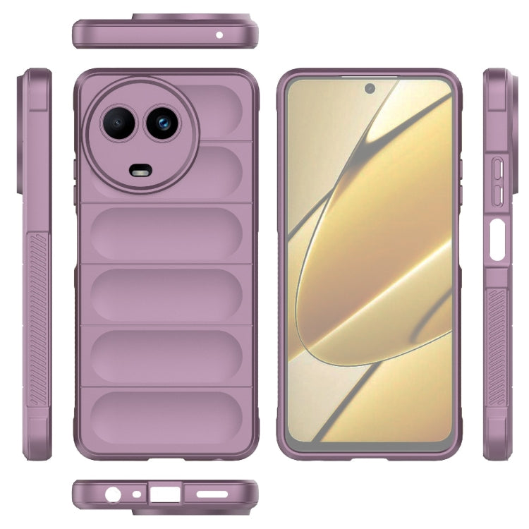 For Realme 11 5G Global Magic Shield TPU + Flannel Phone Case(Purple) - Realme Cases by PMC TechLife | Online Shopping South Africa | PMC TechLife | Buy Now Pay Later Mobicred