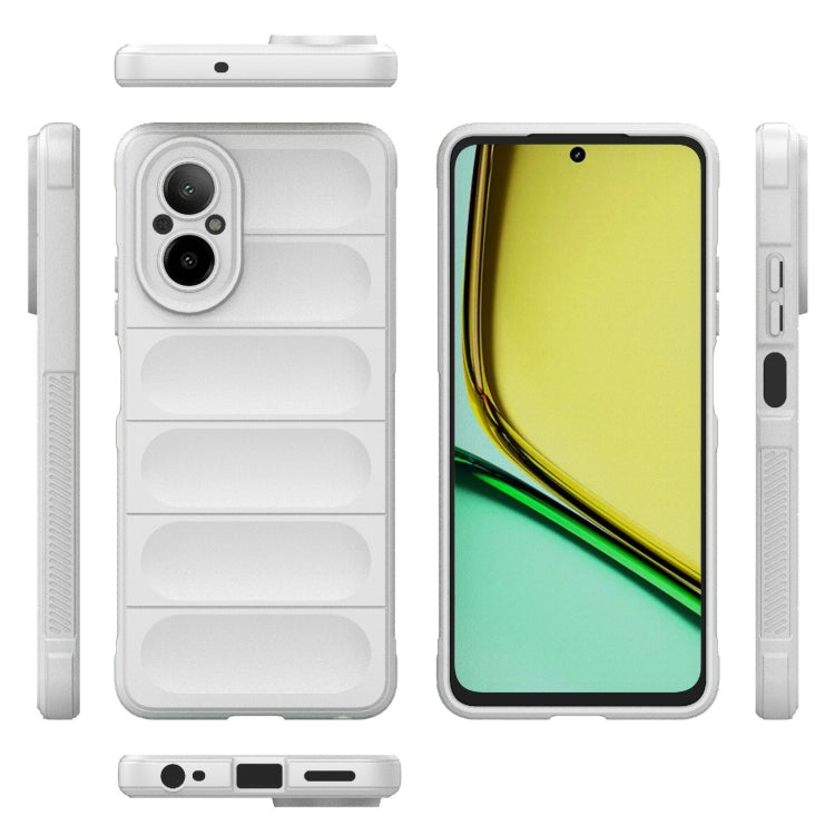 For Realme C67 4G Global Magic Shield TPU + Flannel Phone Case(White) - Realme Cases by PMC TechLife | Online Shopping South Africa | PMC TechLife | Buy Now Pay Later Mobicred
