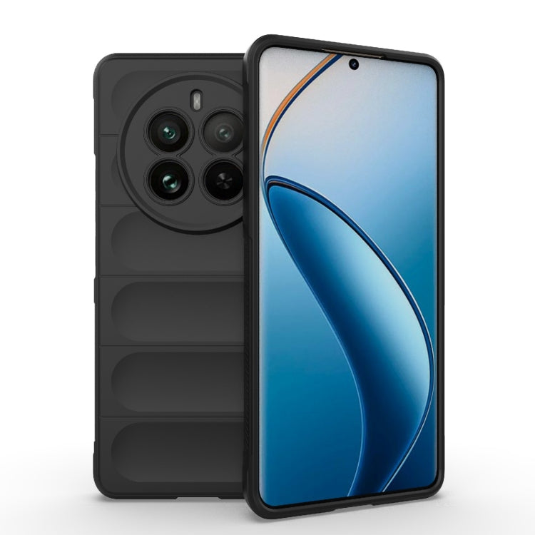 For Realme 12 Pro 5G / 12 Pro+ Magic Shield TPU + Flannel Phone Case(Black) - free shipping - PMC TechLife - Order now!