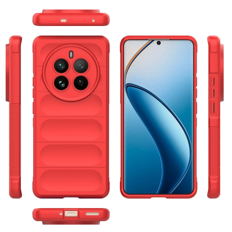 For Realme 12 Pro 5G / 12 Pro+ Magic Shield TPU + Flannel Phone Case(Red) - Realme Cases by PMC TechLife | Online Shopping South Africa | PMC TechLife | Buy Now Pay Later Mobicred