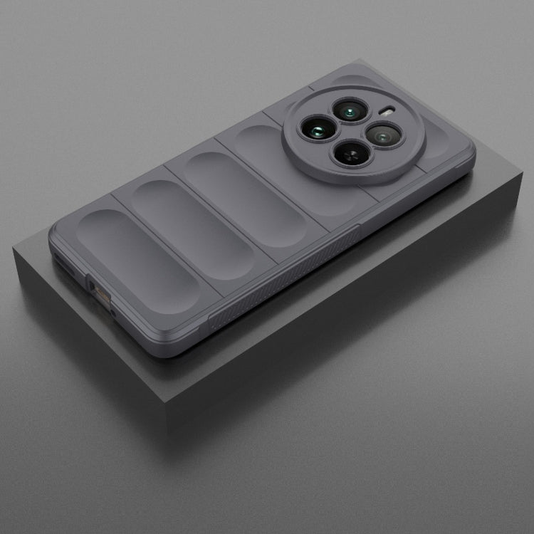 For Realme 12 Pro 5G / 12 Pro+ Magic Shield TPU + Flannel Phone Case(Dark Grey) - Realme Cases by PMC TechLife | Online Shopping South Africa | PMC TechLife | Buy Now Pay Later Mobicred