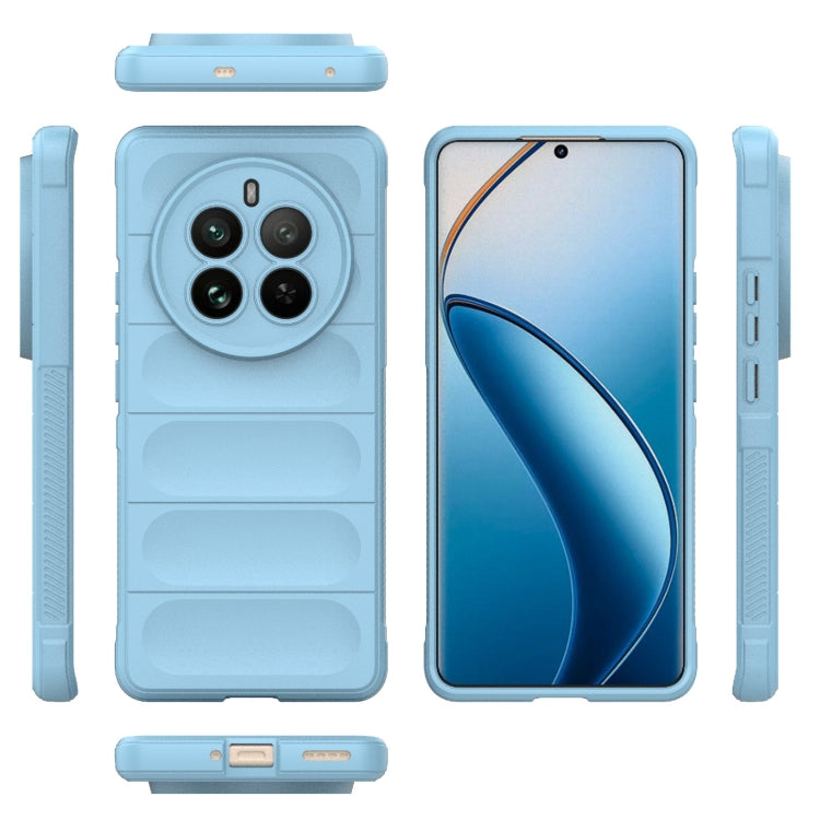 For Realme 12 Pro 5G / 12 Pro+ Magic Shield TPU + Flannel Phone Case(Light Blue) - Realme Cases by PMC TechLife | Online Shopping South Africa | PMC TechLife | Buy Now Pay Later Mobicred