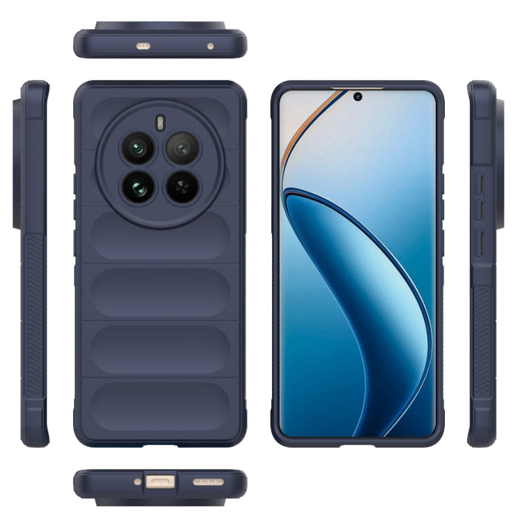 For Realme 12 Pro 5G / 12 Pro+ Magic Shield TPU + Flannel Phone Case(Dark Blue) - Realme Cases by PMC TechLife | Online Shopping South Africa | PMC TechLife | Buy Now Pay Later Mobicred
