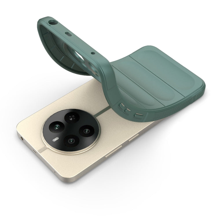 For Realme 12+ 5G Global Magic Shield TPU + Flannel Phone Case(Black) - Realme Cases by PMC TechLife | Online Shopping South Africa | PMC TechLife | Buy Now Pay Later Mobicred