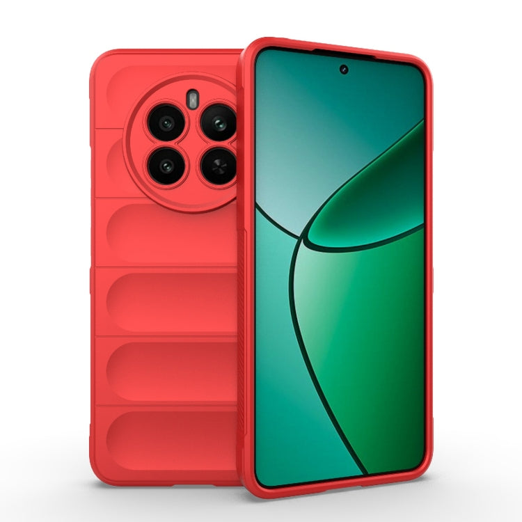 For Realme 12+ 5G Global Magic Shield TPU + Flannel Phone Case(Red) - free shipping - PMC TechLife - Order now!