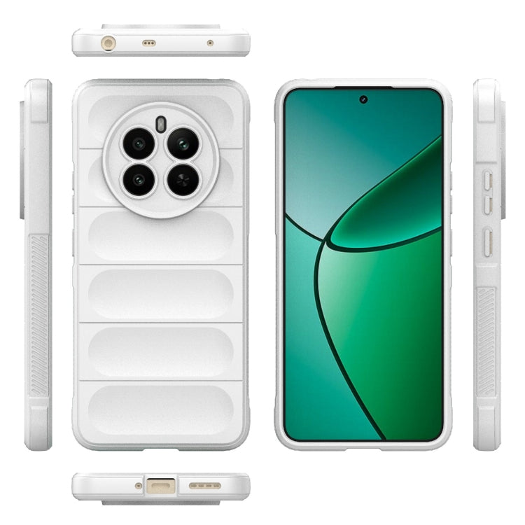 For Realme 12+ 5G Global Magic Shield TPU + Flannel Phone Case(White) - Realme Cases by PMC TechLife | Online Shopping South Africa | PMC TechLife | Buy Now Pay Later Mobicred