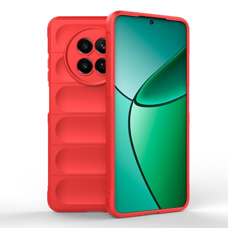 For Realme 12 5G Global Magic Shield TPU + Flannel Phone Case(Red) - Realme Cases by PMC TechLife | Online Shopping South Africa | PMC TechLife | Buy Now Pay Later Mobicred