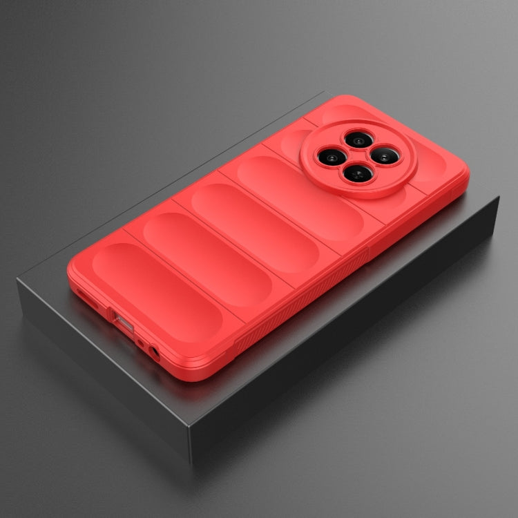 For Realme 12 5G Global Magic Shield TPU + Flannel Phone Case(Red) - Realme Cases by PMC TechLife | Online Shopping South Africa | PMC TechLife | Buy Now Pay Later Mobicred