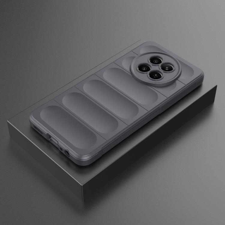 For Realme 12 5G Global Magic Shield TPU + Flannel Phone Case(Dark Grey) - Realme Cases by PMC TechLife | Online Shopping South Africa | PMC TechLife | Buy Now Pay Later Mobicred