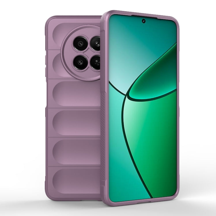 For Realme 12 5G Global Magic Shield TPU + Flannel Phone Case(Purple) - Realme Cases by PMC TechLife | Online Shopping South Africa | PMC TechLife | Buy Now Pay Later Mobicred