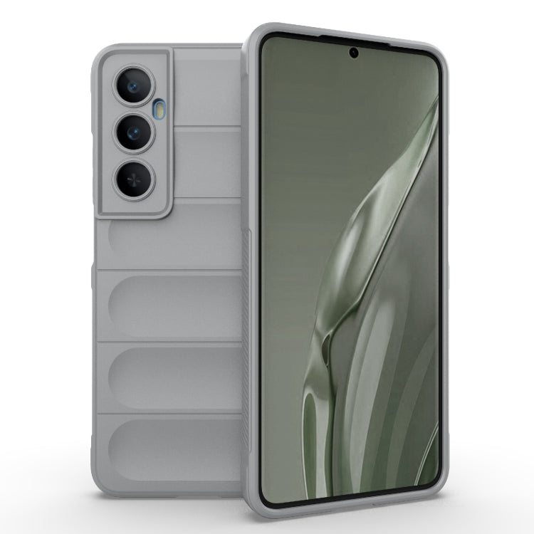 For Realme C65 4G Global Magic Shield TPU + Flannel Phone Case(Grey) - Realme Cases by PMC TechLife | Online Shopping South Africa | PMC TechLife | Buy Now Pay Later Mobicred