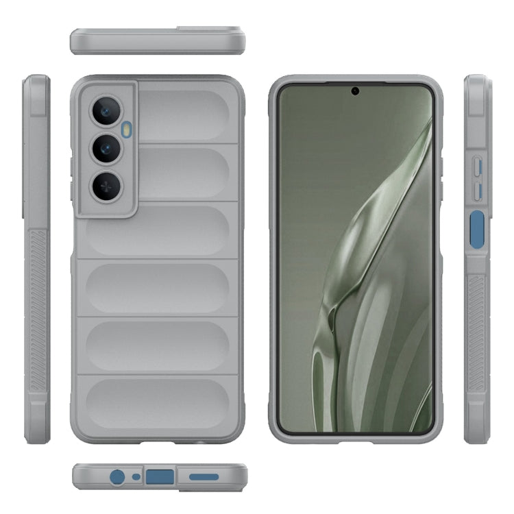 For Realme C65 4G Global Magic Shield TPU + Flannel Phone Case(Grey) - Realme Cases by PMC TechLife | Online Shopping South Africa | PMC TechLife | Buy Now Pay Later Mobicred