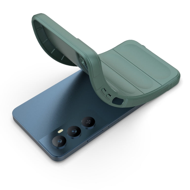 For Realme C65 4G Global Magic Shield TPU + Flannel Phone Case(Dark Blue) - Realme Cases by PMC TechLife | Online Shopping South Africa | PMC TechLife | Buy Now Pay Later Mobicred